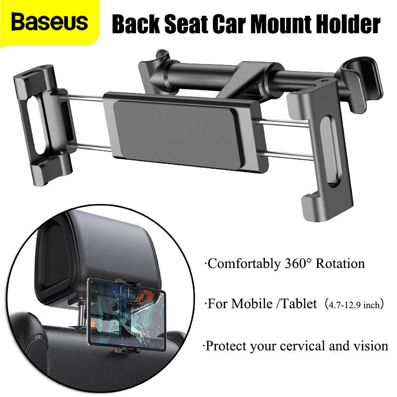 Baseus Car Back Seat Mount Holder For iPhone iPad Tablet PC 360 Rotating Foldable Car Headrest Mounting Bracket Car Phone Holder