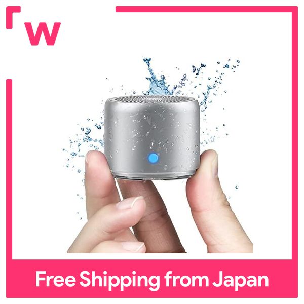 EWA A106 Wireless Bluetooth Compact Speaker [Ultra-small size/high-quality sound/passive vibrating membrane/powerful bass/mobile, vehicle-mounted, outdoor/travel EVA case] (silver)