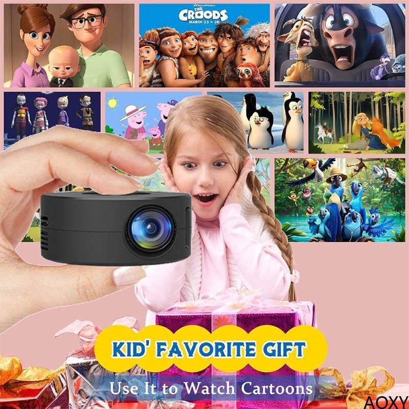 Orio - YT200 LED Mobile Video Projector Home Theater Media Player Kids Home wired same screen Projector【AOXY】