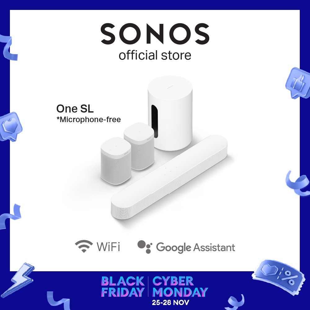 [New] Sonos 5.1 Beam Gen 2 Set with Sub Mini And One SL - Wireless Home Theater System for TV [Deliver White in Early Dec]