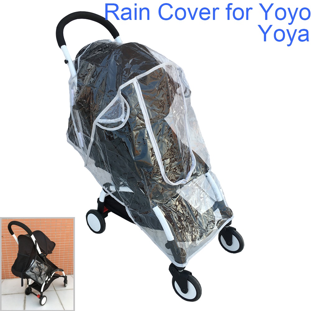 1:1 Yoya Stroller Raincoat Rain Cover Dust-proof Cover Windproof Cover For Babyzen Yoyo Babytime Vovo Vinng Stroller Accessories (Black edge)