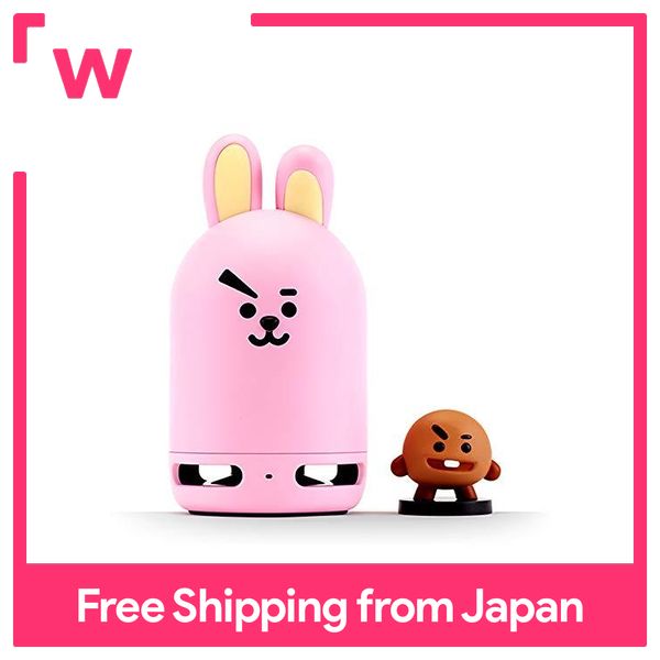 BT21 Friends Duo Bluetooth Official Portable Speaker & Figure Set for Home Outdoor Travel Pink
