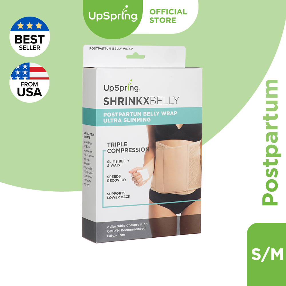 Upspring Shrinkx Belly Postpartum Belly Wrap, (Nude, S/M, L/XL), 1 Count